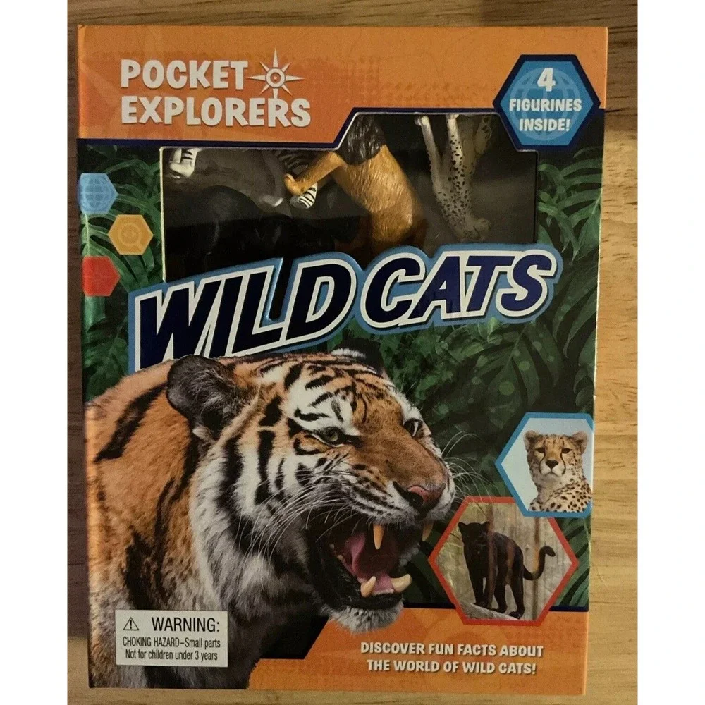Pocket Explores Set Of 4 Book, Dinosaurs, Wild Cat,‎ Sharks, And Reptiles, 2021